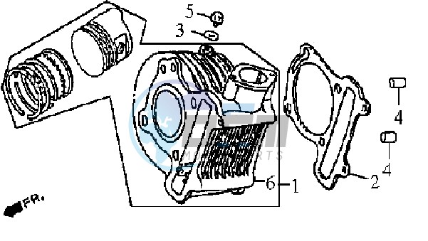 CYLINDER / TOP GASKET / LOWER GASKET