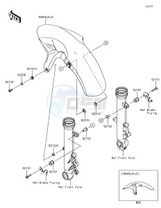 Z650 ER650HJF XX (EU ME A(FRICA) drawing Front Fender(s)