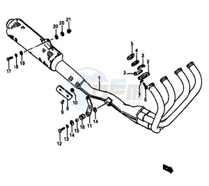 GSX-R1100 (G-H-J) drawing MUFFLER