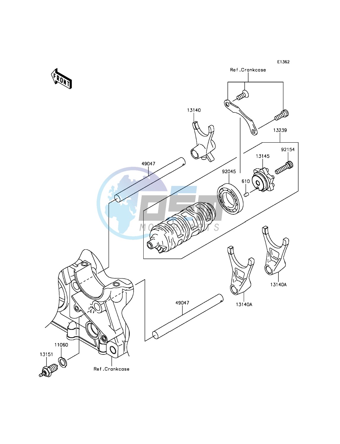 Gear Change Drum/Shift Fork(s)