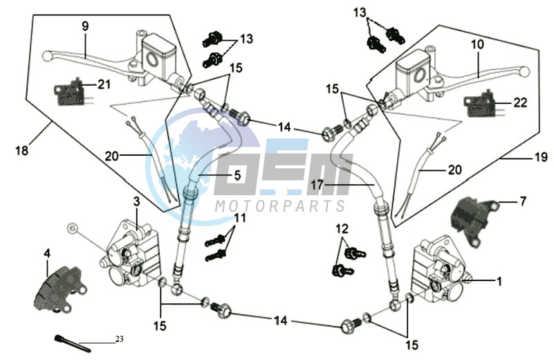 BRAKE CALIPER FR / RR /  BRAKE LEVERS