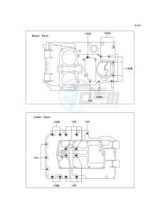 EN 500 C [VULCAN 500 LTD] (C6F-C9F) C6F drawing CRANKCASE BOLT PATTERN