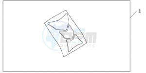 CBR1000RA9 UK - (E / ABS) drawing TANK PAD HONDA WING LOGO