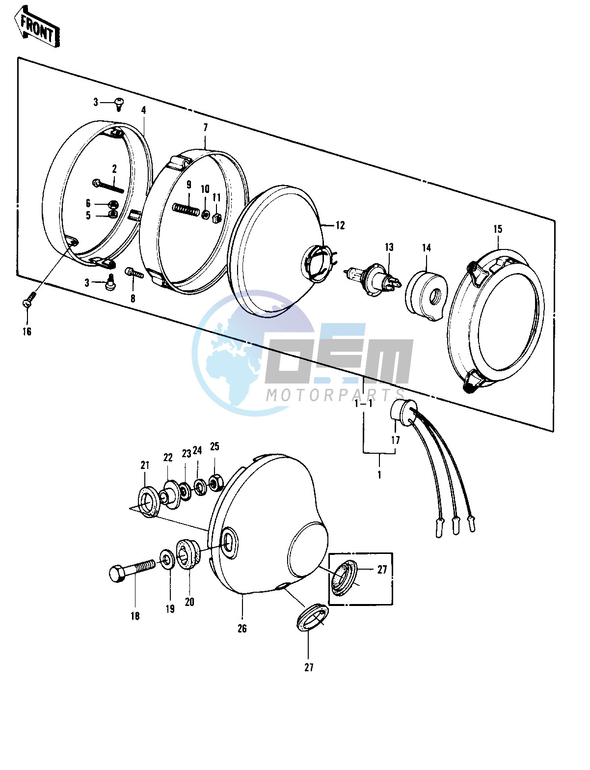 HEADLIGHT -- KZ1000-B4- -