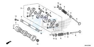 NC750XDG SH125AS UK - (E) drawing CAMSHAFT/ VALVE