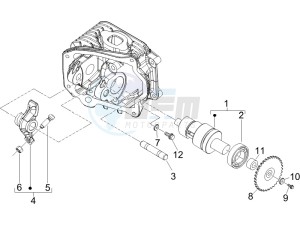 LX 50 4T USA drawing Rocking levers support unit