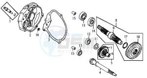 JET EURO 50 drawing CRANKCASE - DRIVE SHAFT - CRANKCASE