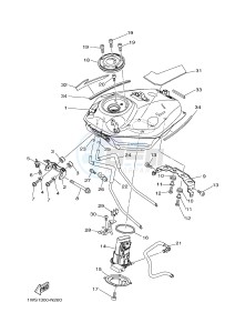 MT07A MT-07 ABS 700 (1XB6 1XB8) drawing FUEL TANK