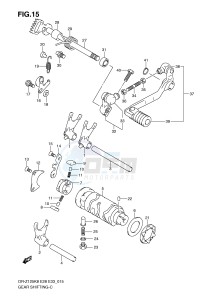 DR-Z125 (E28-E33) drawing GEAR SHIFTING