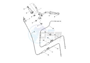 YQ AEROX 50 drawing STEERING HANDLE - CABLE