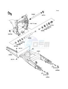 ZZR1400_ABS ZX1400FCF FR GB XX (EU ME A(FRICA) drawing Swingarm