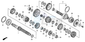 CB1300A CB1300SUPER FOUR drawing TRANSMISSION