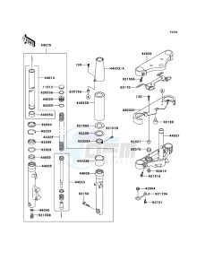 VN800 CLASSIC VN800-B10P GB XX (EU ME A(FRICA) drawing Front Fork