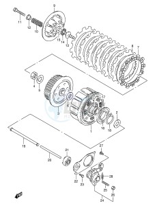 GS500 (E2) drawing CLUTCH