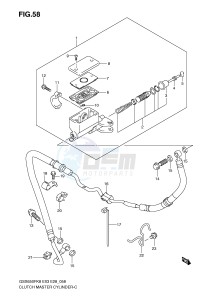 GSX650F (E3-E28) Katana drawing CLUTCH MASTER CYLINDER