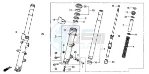 ST1300A drawing FRONT FORK