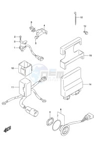 DF 90A drawing PTT Switch/Engine Control Unit