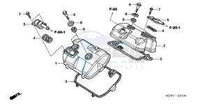 NT700VAA UK - (E / ABS MKH) drawing CYLINDER HEAD COVER