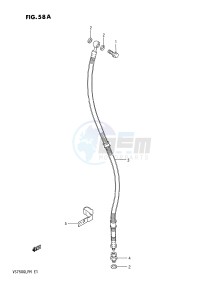 VS750GL (E1) INTRUDER drawing FRONT BRAKE HOSE (MODEL J K L M)