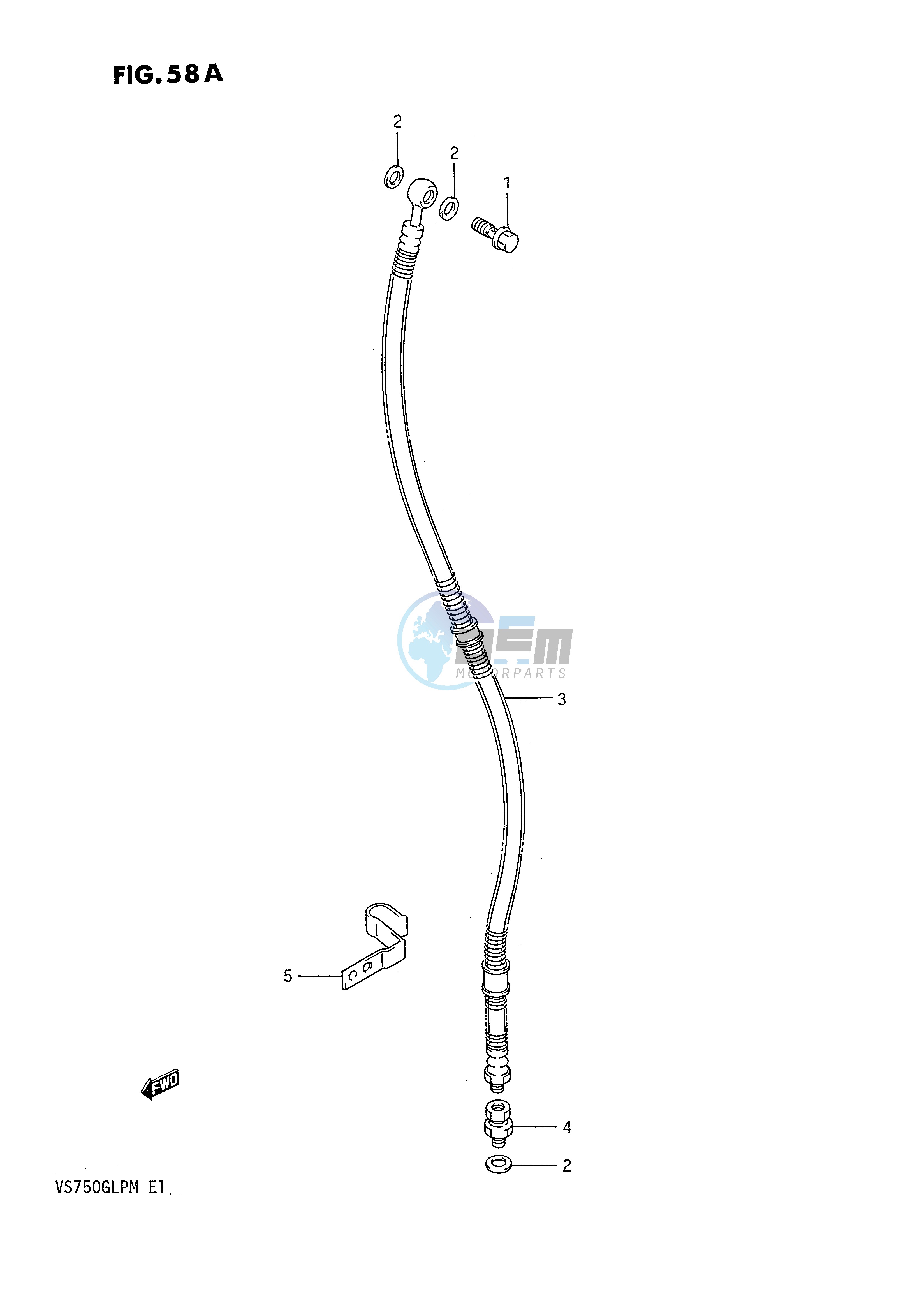 FRONT BRAKE HOSE (MODEL J K L M)