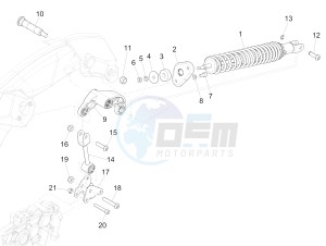 946 125 4T 3V ABS (EMEA, APAC) drawing Rear suspension - Shock absorber/s