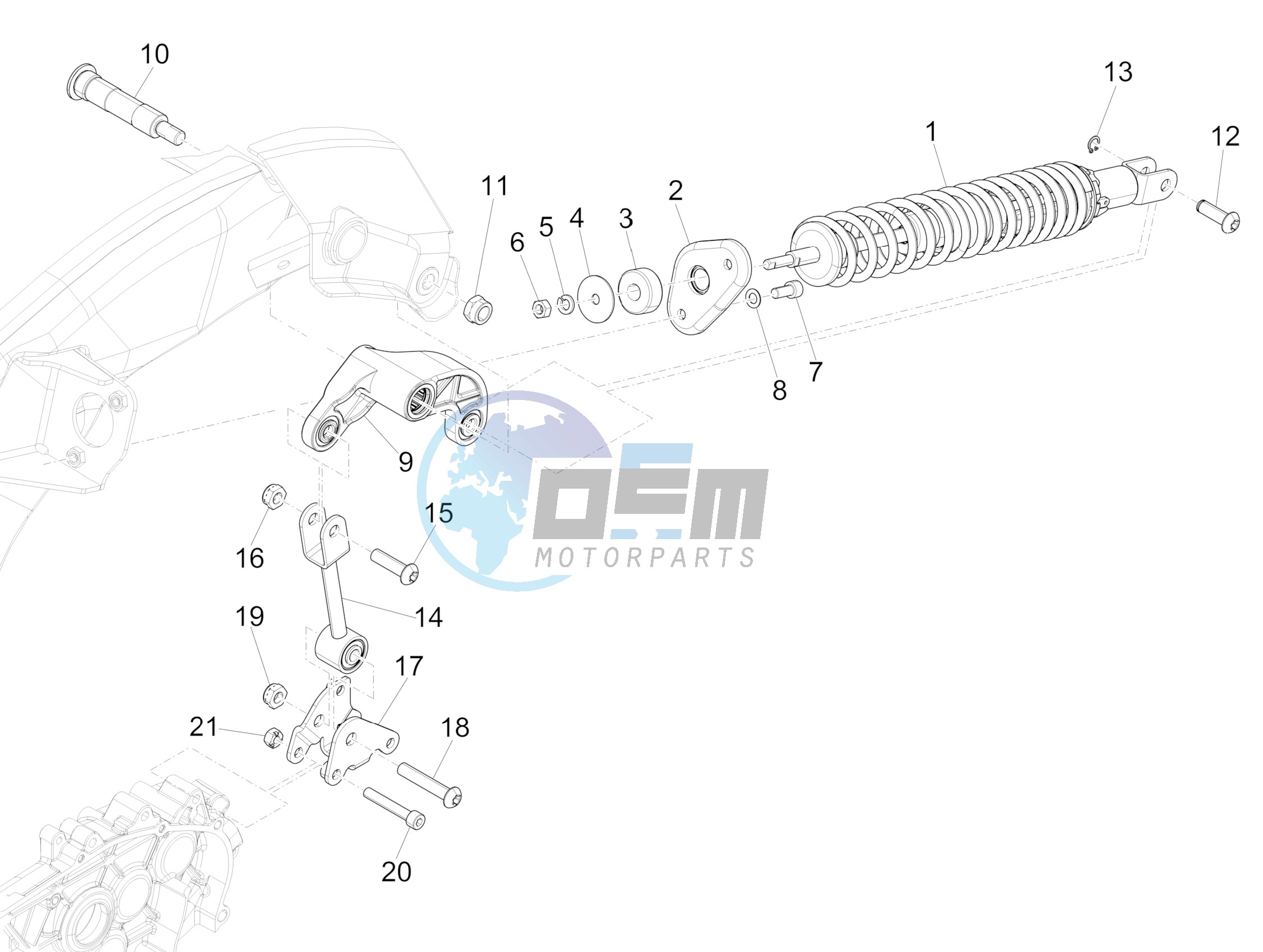 Rear suspension - Shock absorber/s