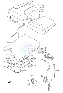 RGV250 (E24) drawing SEAT (MODEL M N P)