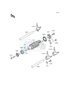 ER-6N ER650EDS XX (EU ME A(FRICA) drawing Gear Change Drum/Shift Fork(s)