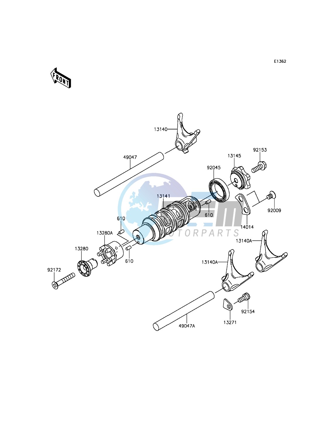 Gear Change Drum/Shift Fork(s)