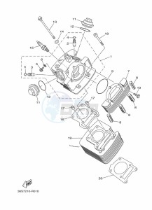 YBR125EGS (43BJ) drawing CYLINDER