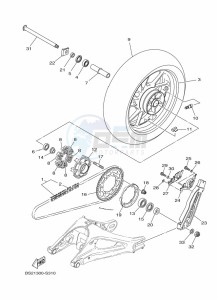 MT-09 MTN850-A (BS2M) drawing REAR WHEEL