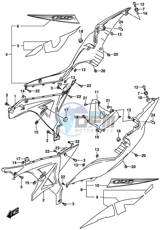 FRAME COVER (GSX-R125RLX)