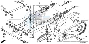 VT750SE Shadow E drawing SWINGARM (VT750S)