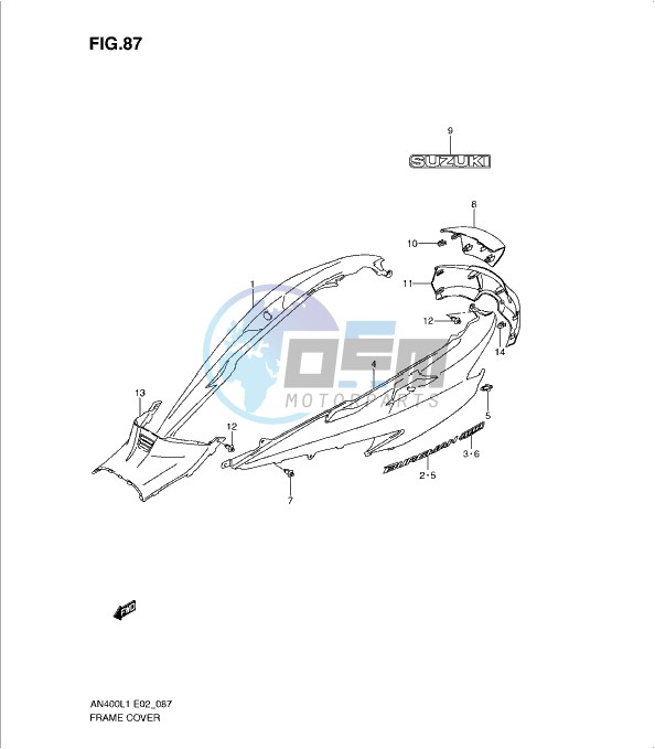 FRAME COVER (AN400AL1 E19)