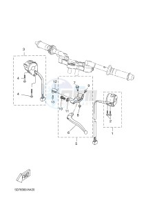 YZF-R125 R125 (5D7R 5D7R 5D7R) drawing HANDLE SWITCH & LEVER