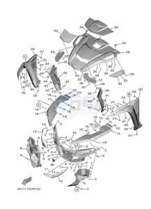 YXE1000EWS YX10EPSM (B4M2) drawing FRONT FENDER 2