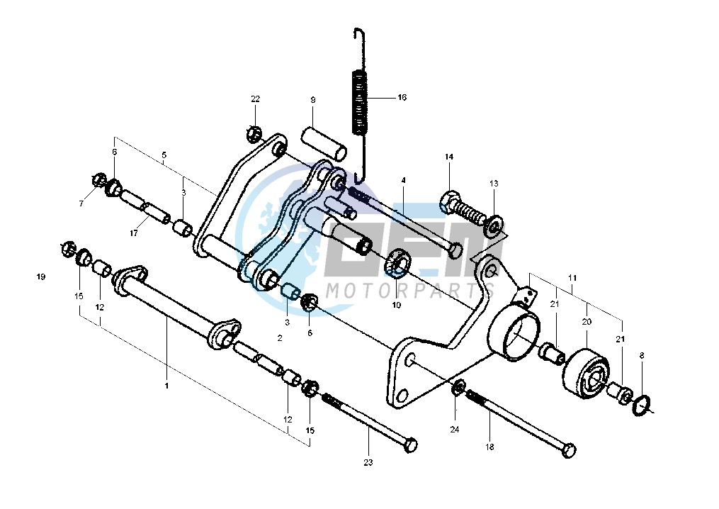 Swinging arm