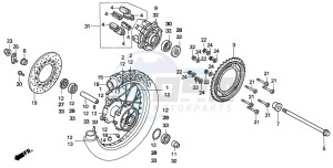 NX500 DOMINATOR drawing REAR WHEEL