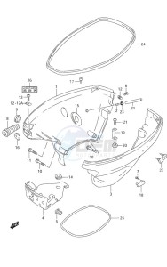 DF 9.9 drawing Side Cover S/N 652501 to 65XXXX