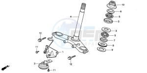 NSR50S drawing STEERING STEM