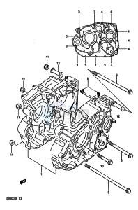 DR600R (E2) drawing CRANKCASE