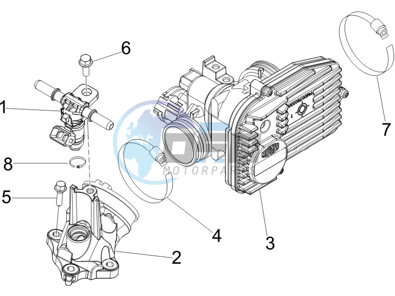 Throttle body - Injector - Union pipe