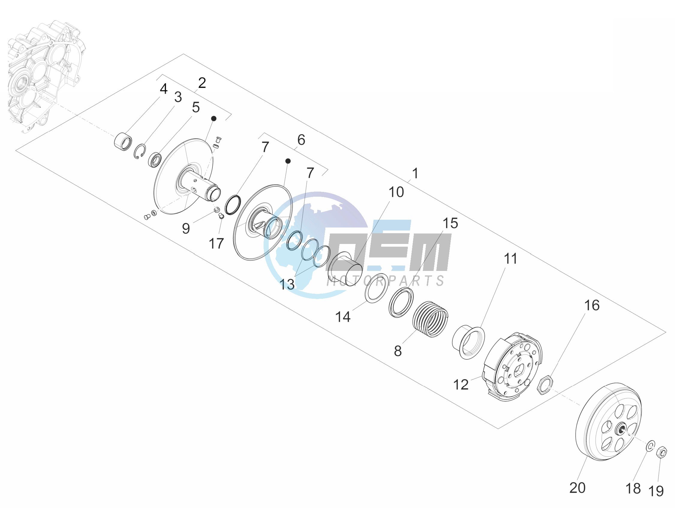 Driven pulley