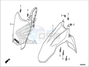 CRF125FBH Europe Direct - (ED) drawing FRONT FENDER