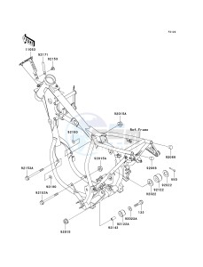 KX 65 A [KX65 MONSTER ENERGY] (A6F - A9FA) A9FA drawing ENGINE MOUNT