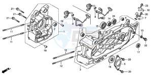 FES150 125 PANTHEON drawing CRANKCASE (FES1257/A7)(FES1507/A7)