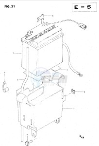 GSX500E (E39) drawing BATTERY