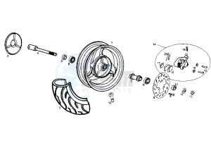 PREDATOR LC - 50 cc drawing FRONT WHEEL