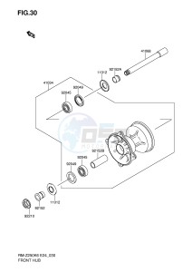 RM-Z250 (E24) drawing FRONT HUB