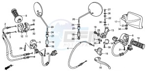 XL700VA drawing HANDLE LEVER/SWITCH/CABLE